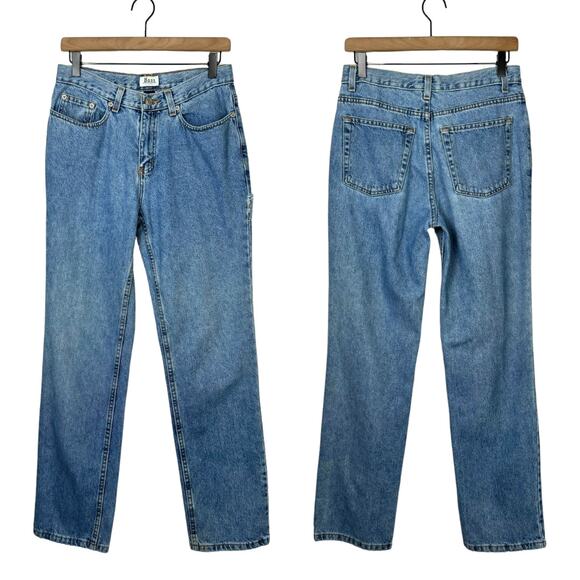 Vintage G.H. Bass | 90s Y2K Retro High Rise 100% Cotton Straight Leg Mom Jeans - Picture 1 of 7